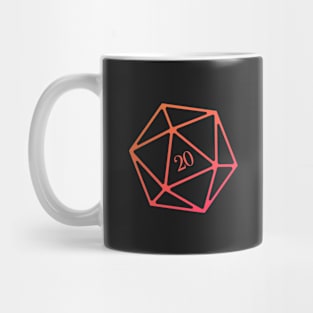 Retro D20 Dice Game Master Gradient RPG Mug